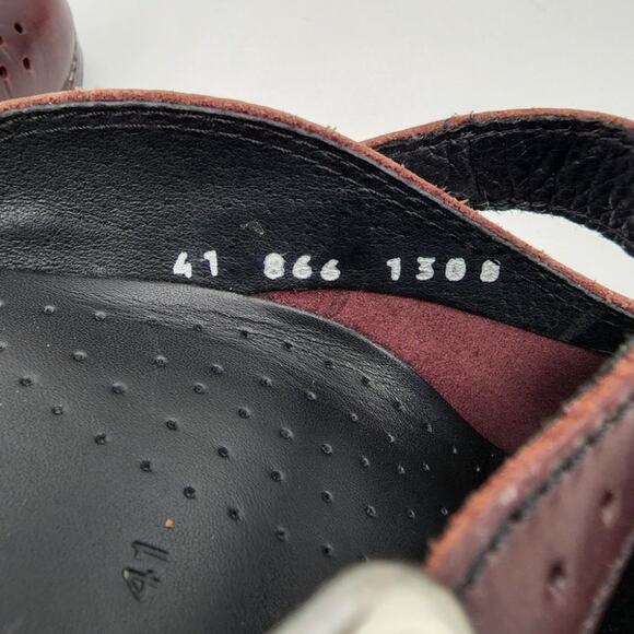 Dansko Merrie Mary Jane Slip On Buckle Strap Leather Dark Red Shoes Size 41 - Picture 5 of 6